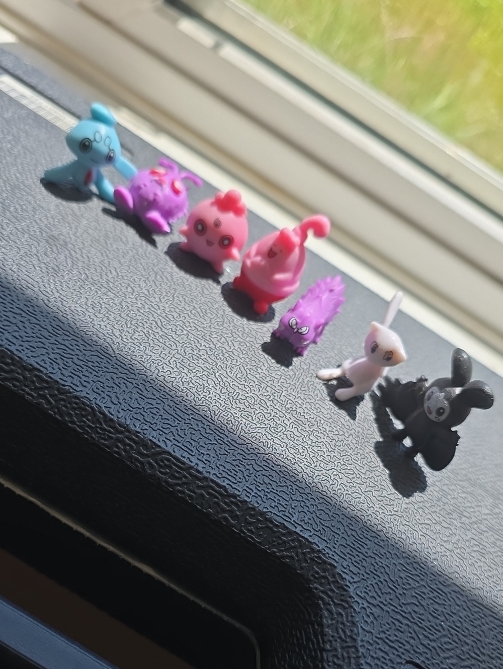 Assorted Mini Toy Figures - Pastel Pink, Purple, Blue, Black Set, Pokemon